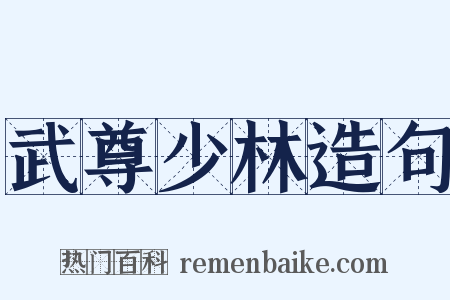 武尊少林造句是什么意思的图片